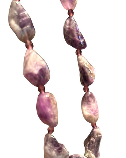 Lovely chunky polished Purple Amethyst Gemstone Necklace
