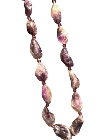 Lovely chunky polished Purple Amethyst Gemstone Necklace