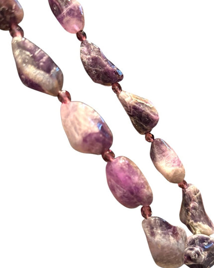 Lovely chunky polished Purple Amethyst Gemstone Necklace