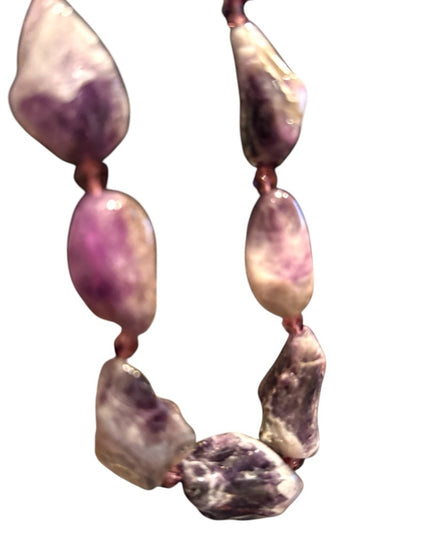 Lovely chunky polished Purple Amethyst Gemstone Necklace