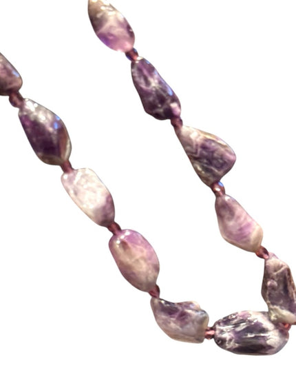 Lovely chunky polished Purple Amethyst Gemstone Necklace