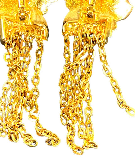 1990s RARE NINA RICCI PARIS Hawaiian Flower Gold
plated Rhinestone enamel