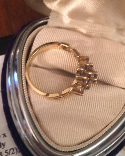 - 10k Gold Tanzanite cocktail ring W/Appraisal