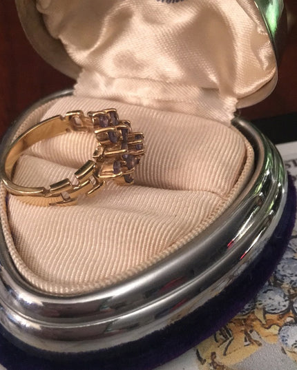 - 10k Gold Tanzanite cocktail ring W/Appraisal