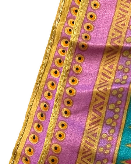 - Laurel Burch Lovely Silk Colorful Cat Kitty Scarf