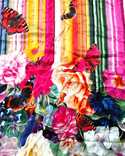 Ted Baker Large silk Floral butterfly NWT scarf Flowers