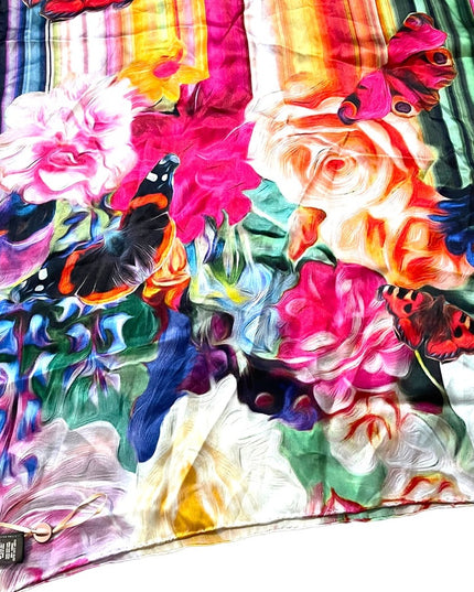 Ted Baker Large silk Floral butterfly NWT scarf Flowers
