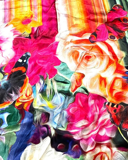 Ted Baker Large silk Floral butterfly NWT scarf Flowers