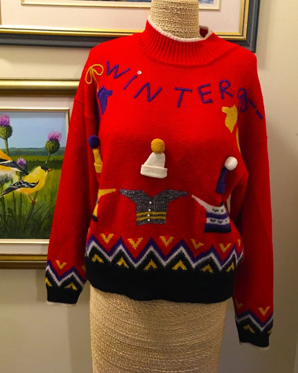 Vintage Rene Derhy Winter sweater SZ Med Paris France
