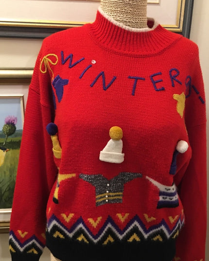 Vintage Rene Derhy Winter sweater SZ Med Paris France