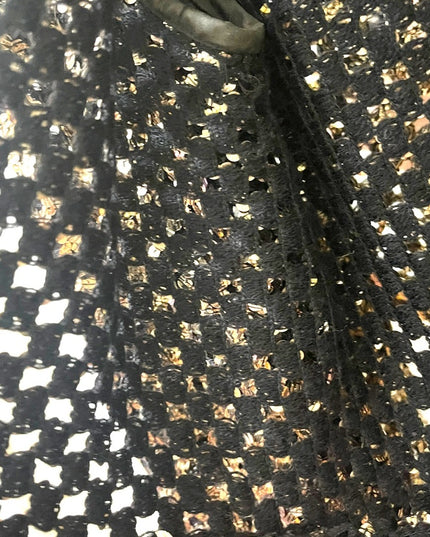 Vintage 1960s Enrico Serrati Gold sequin Sweater evening wear party bole…
