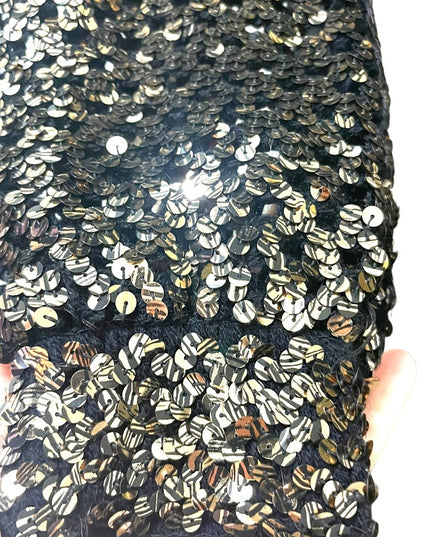 Vintage 1960s Enrico Serrati Gold sequin Sweater evening wear party bole…