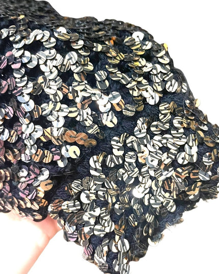 Vintage 1960s Enrico Serrati Gold sequin Sweater evening wear party bole…