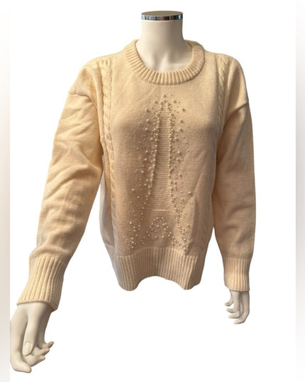 Karl Lagerfeld Sold out! Eiffel tower pearl sweater SZ M