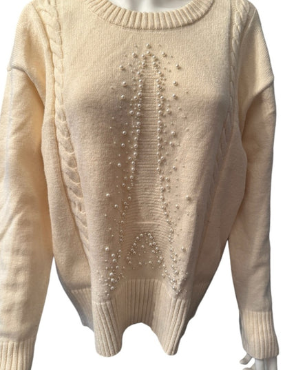 Karl Lagerfeld Sold out! Eiffel tower pearl sweater SZ M