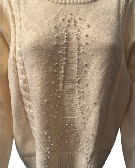 Karl Lagerfeld Sold out! Eiffel tower pearl sweater SZ M
