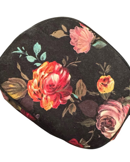 Vintage Cotton lovely Oscar de la Renta Floral Cosmetic Bag