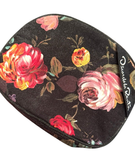 Vintage Cotton lovely Oscar de la Renta Floral Cosmetic Bag