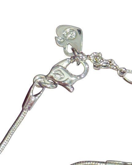 Elegant Vintage Swarovski Authentic Swan Silver Infinity Circle Pendant Necklace