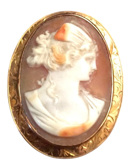 Antique Victorian 10k Cameo brooch Beauty!