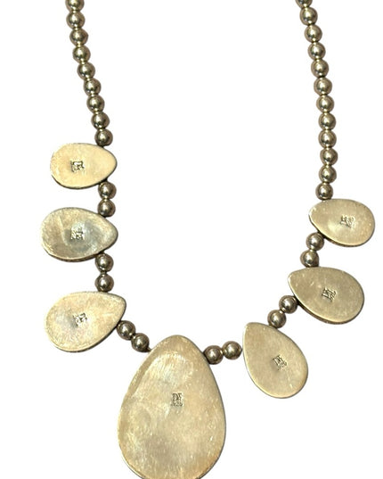 DTR Jay King Sterling Beaded stone Necklace 925 Southwestern Navajo