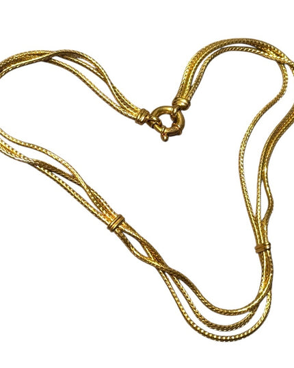 Elegant Gold Filled Vintage 3 strand fancy Necklace