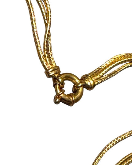 Elegant Gold Filled Vintage 3 strand fancy Necklace