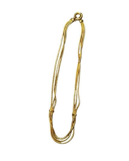 Elegant Gold Filled Vintage 3 strand fancy Necklace