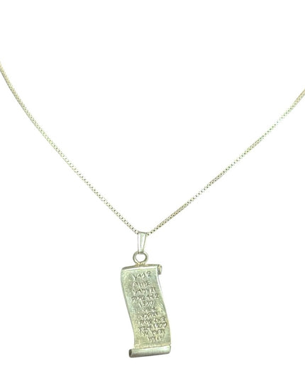 Vintage Bible Society Israel 925  Pendant with Hebrew Inscription