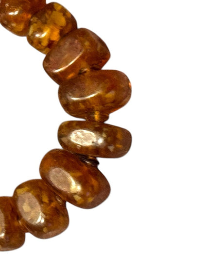 Large vintage 1960s Large graduated raw Amber Beaded Necklace