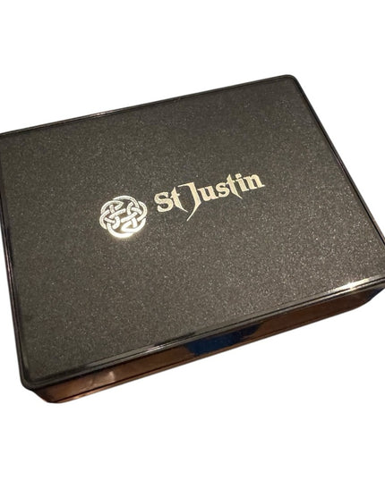 NIB Vintage St Justin Celtic Knot Silver Cufflinks Boxed