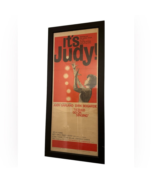 Vintage Authentic Judy Garland Movie Poster  1963 Mid century decor framed