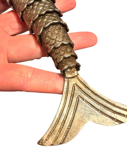 Vintage 1950s Bar ware Silver Fish-Shaped 1950s Bottle Opener Mexico Rare