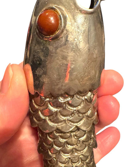 Vintage 1950s Bar ware Silver Fish-Shaped 1950s Bottle Opener Mexico Rare