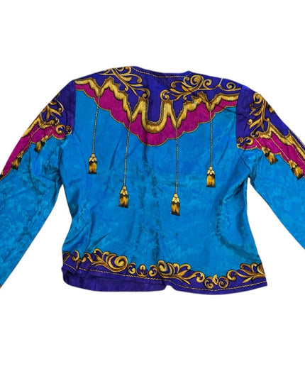 Vintage Tealy Blue? Purple pink gold 1980s Stunning magestic jacket occasions