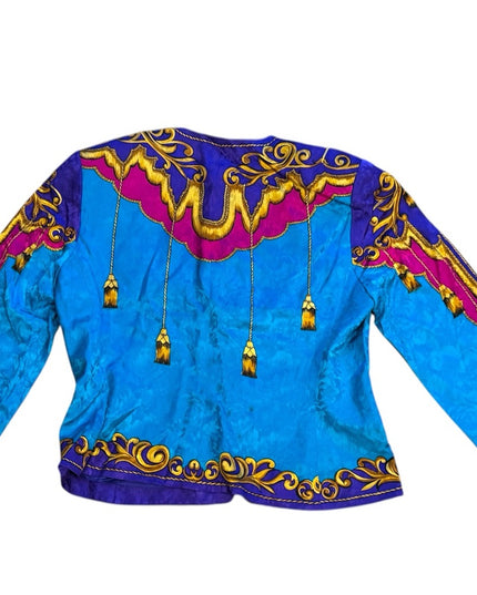 Vintage Tealy Blue? Purple pink gold 1980s Stunning magestic jacket occasions