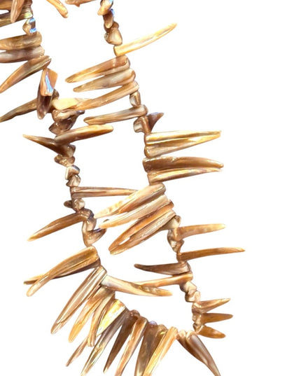 Unique Vintage Abalone Spike Shell Necklace