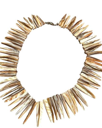 Unique Vintage Abalone Spike Shell Necklace