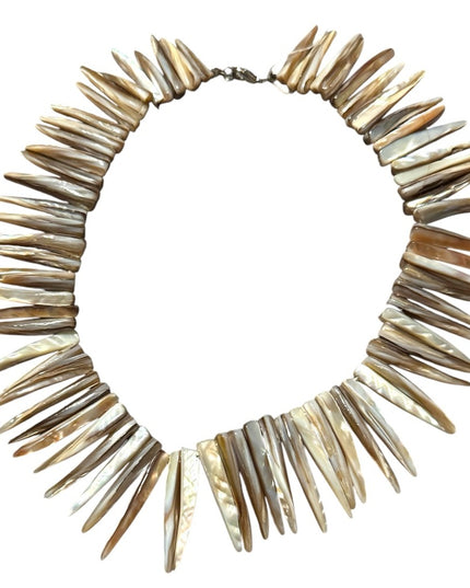 Unique Vintage Abalone Spike Shell Necklace