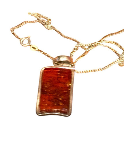 Vintage stunning Russian Baltic Honey Amber Pendant Necklace