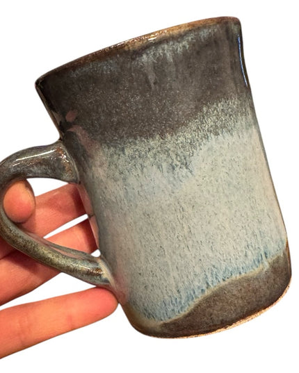 Vintage Handcrafted pottery Ceramic Coffee Mug - Blue and Brown signed