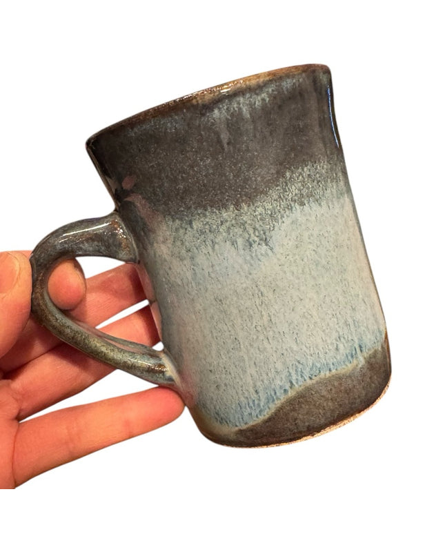Vintage Handcrafted pottery Ceramic Coffee Mug - Blue and Brown signed
