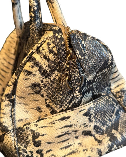 Vintage Luxury immitation Snakeskin leather Pattern SOHO shoulder Handbag purse
