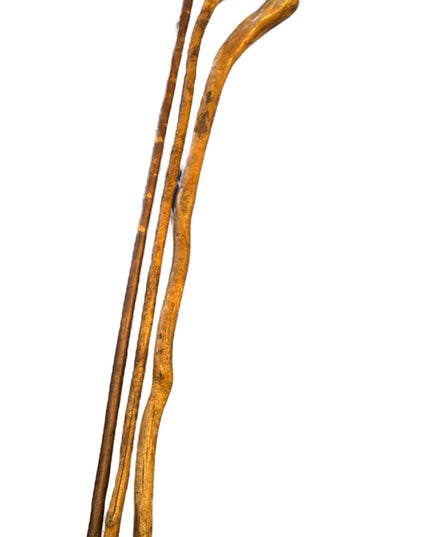 Vintage Wooden Walking Sticks hand carved widdled Canadian Canes Wood 3pc