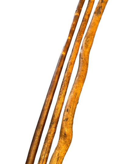 Vintage Wooden Walking Sticks hand carved widdled Canadian Canes Wood 3pc