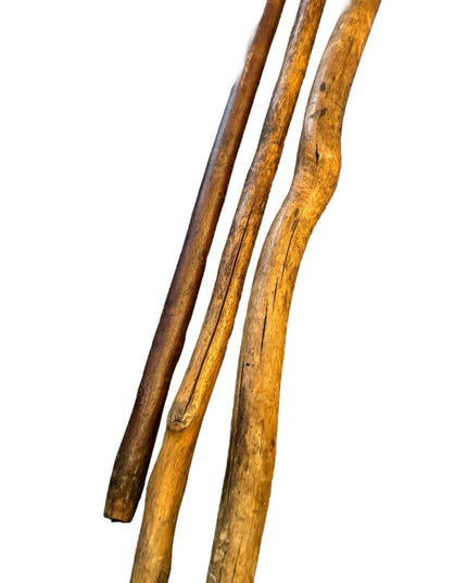 Vintage Wooden Walking Sticks hand carved widdled Canadian Canes Wood 3pc