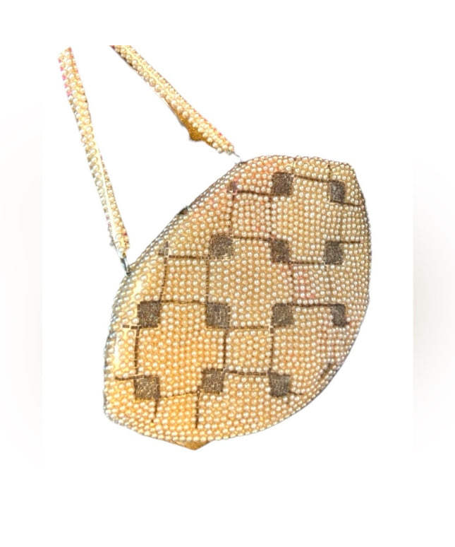 Vintage Du Val Beaded wristlet purse
