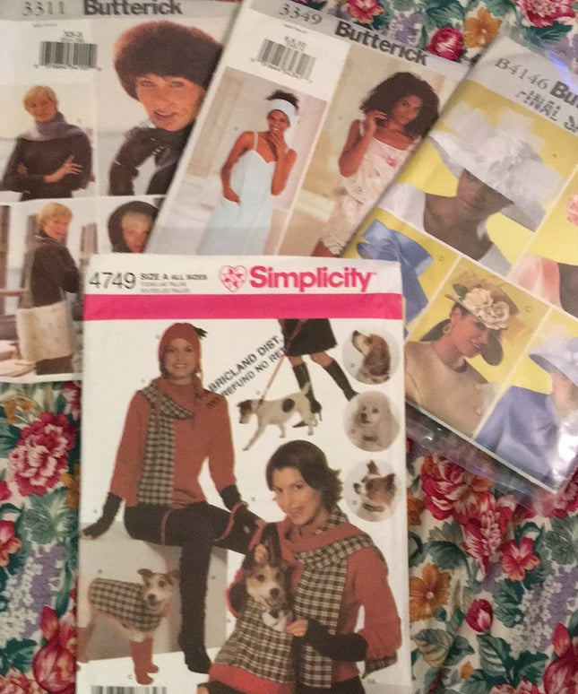 UNCUT Womens Sewing pattern LOT lingerie hats