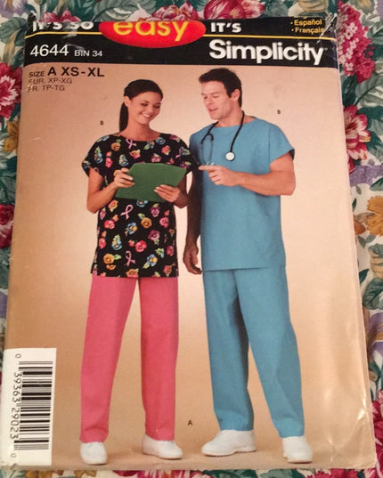 UNCUT Sewing pattern Costume scrubs Patterns