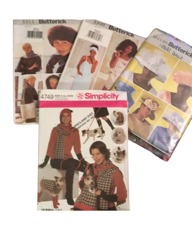 UNCUT Womens Sewing pattern LOT lingerie hats